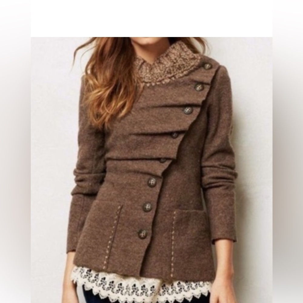 Gro Abrahamsson Arslan Sweater Coat Anthropologie medium Stunning!